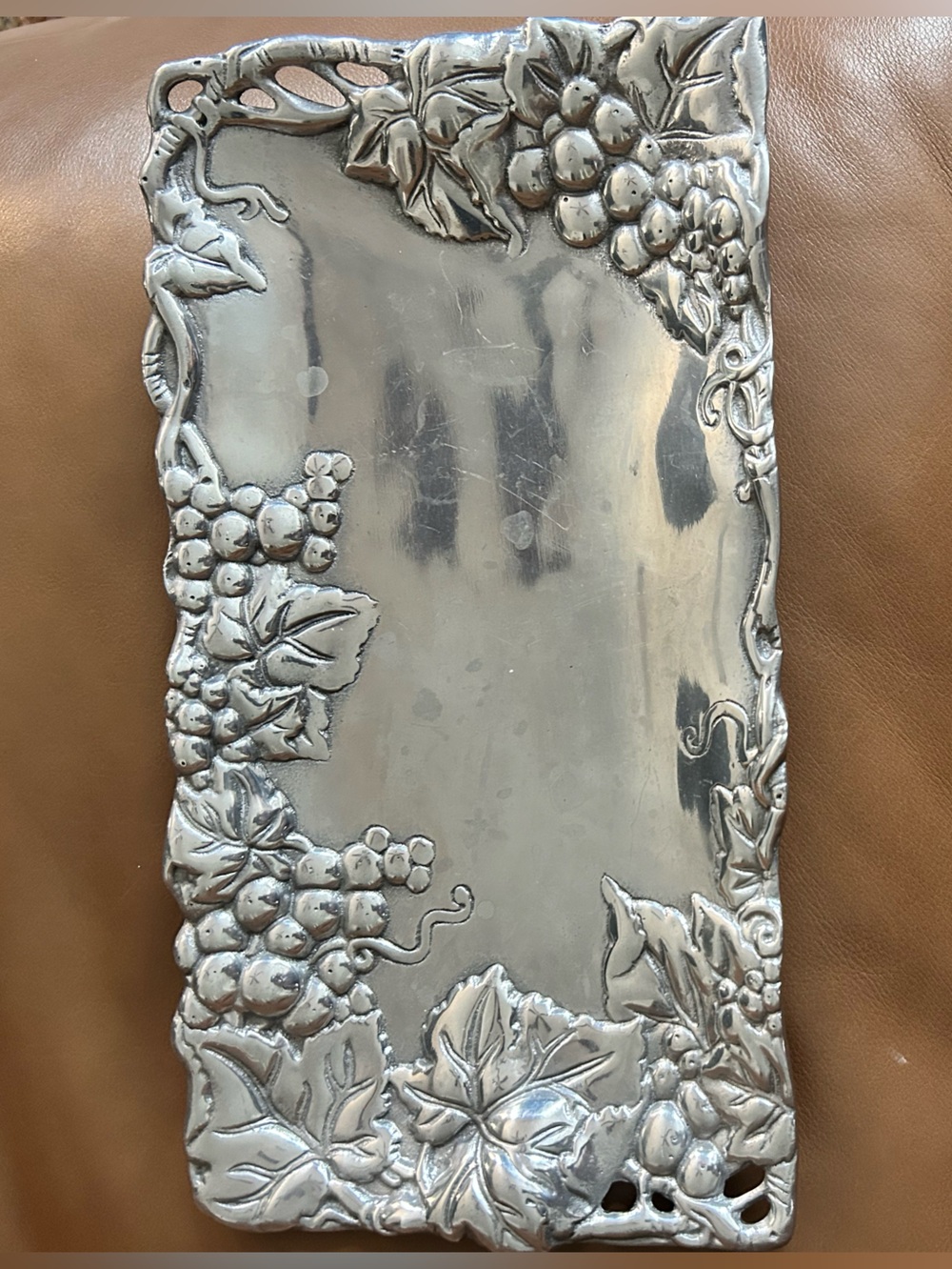Arthur Court Designs Silver Plated Grapevine Tray